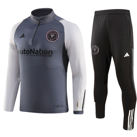 Inter Miami 1/4 ZIp Tracksuit Grey