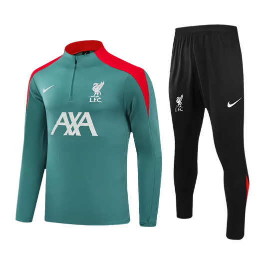 Liverpool 1/4 Tracksuit Lime Green