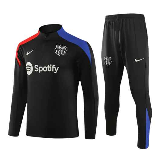 Barcelona Tracksuit Black 1/4 Zip 2024/25